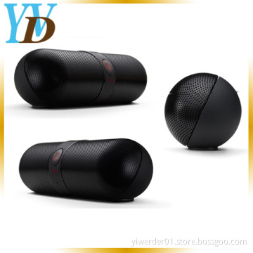 Black Portable Capsule TF Card Pills Bluetooth Speakers (YWD-Y12)